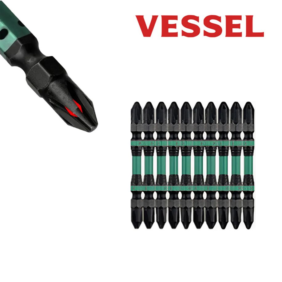 육각비트 임팩 십자팁 2X65mm 블랙리브 스텝토션비트 10PCS