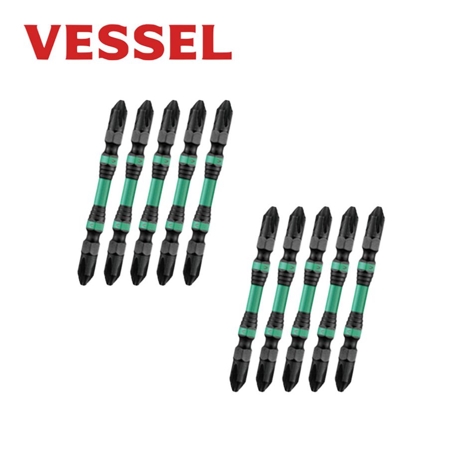 십자비트 육각 양용 자화기 2X65mm 블랙리브 스텝토션비트 10PCS