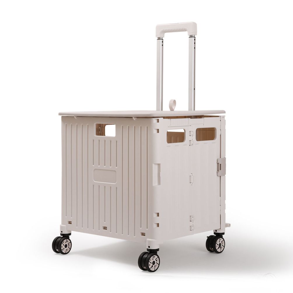 와룡 접이식 이동식 장바구니 캠핑카트 캐리어 대형(각도) 65L WYC003 색상 아이보리