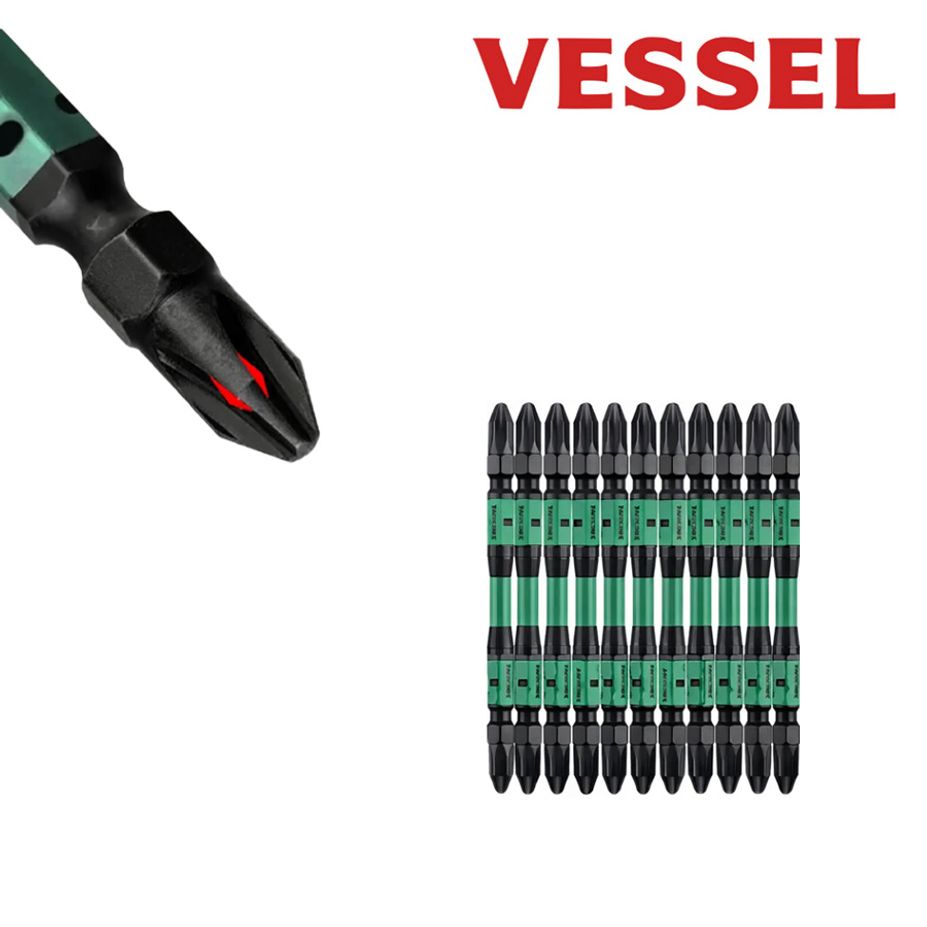 육각비트 임팩 십자팁 2X82mm 리브 스텝토션비트 10PCS