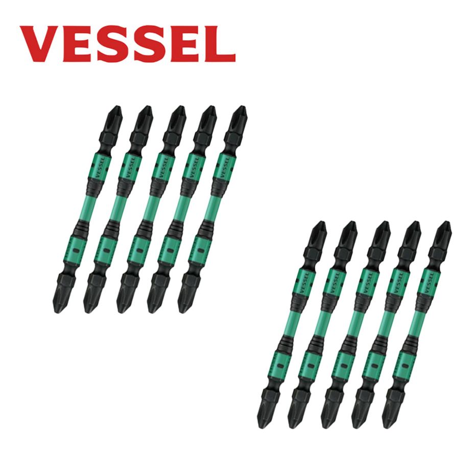 십자비트 육각 양용 자화기 2X82mm 리브 스텝토션비트 10PCS