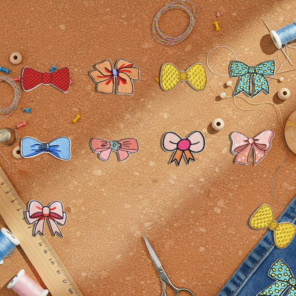 패브릭전용 열부착패치 리본(R) 9개세트 G