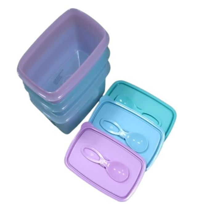 타파웨어 양념통 소금통 설탕통 조미료 저장 용기 스푼 세트 3p