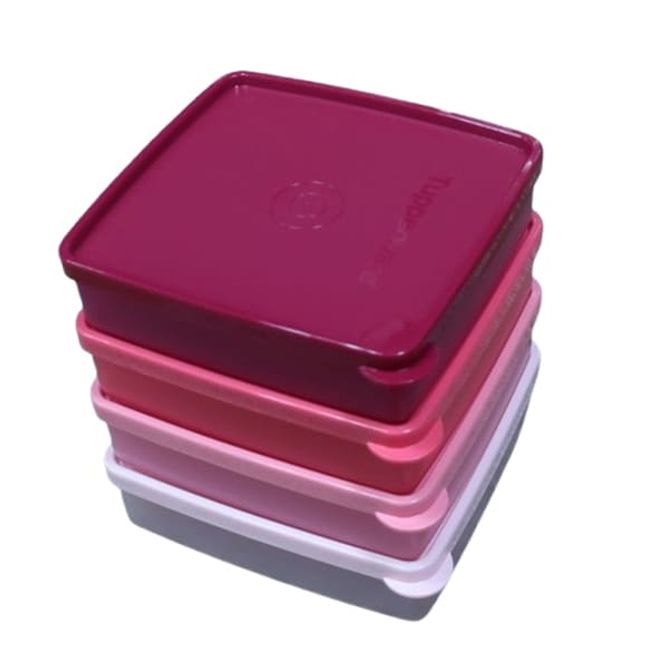 타파웨어 사각 반찬통 냉장고 보관 밀폐 음식 용기 찬통 330ml 4p