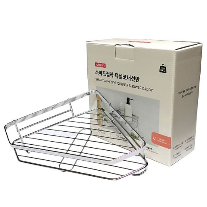 스파이더락 스텐 욕실선반 무타공 화장실 샤워실 코너 수납 선반