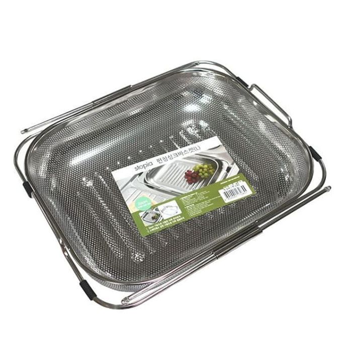 스토피아 싱크대 채반 야채 과일 설거지 채망 타공 바구니 37.5x32.5cm