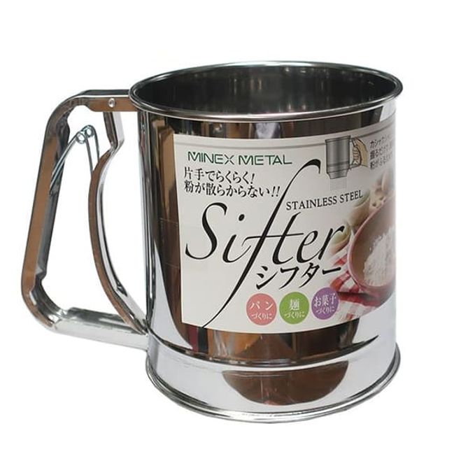 미넥 스텐 채반 제빵 밀가루 채망 손잡이 베이킹 반자동 체망 대