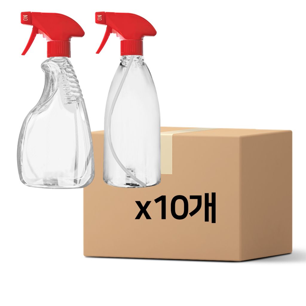 500ml 550ml 분무기x10개 건스프레이 공병 백색용기 투명용기 다용도 리필