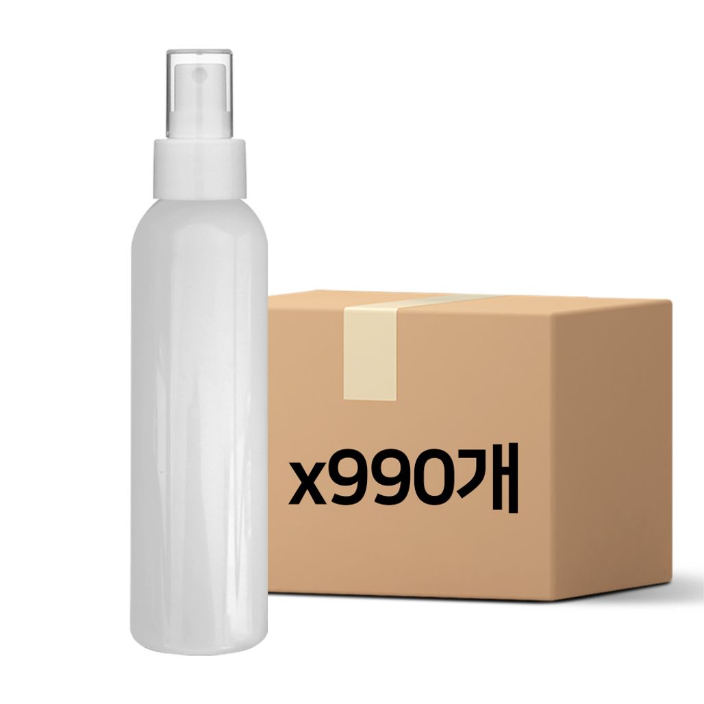 200ml 공병+스프레이x990개 분무기 미스트 백색용기 다용도 리필