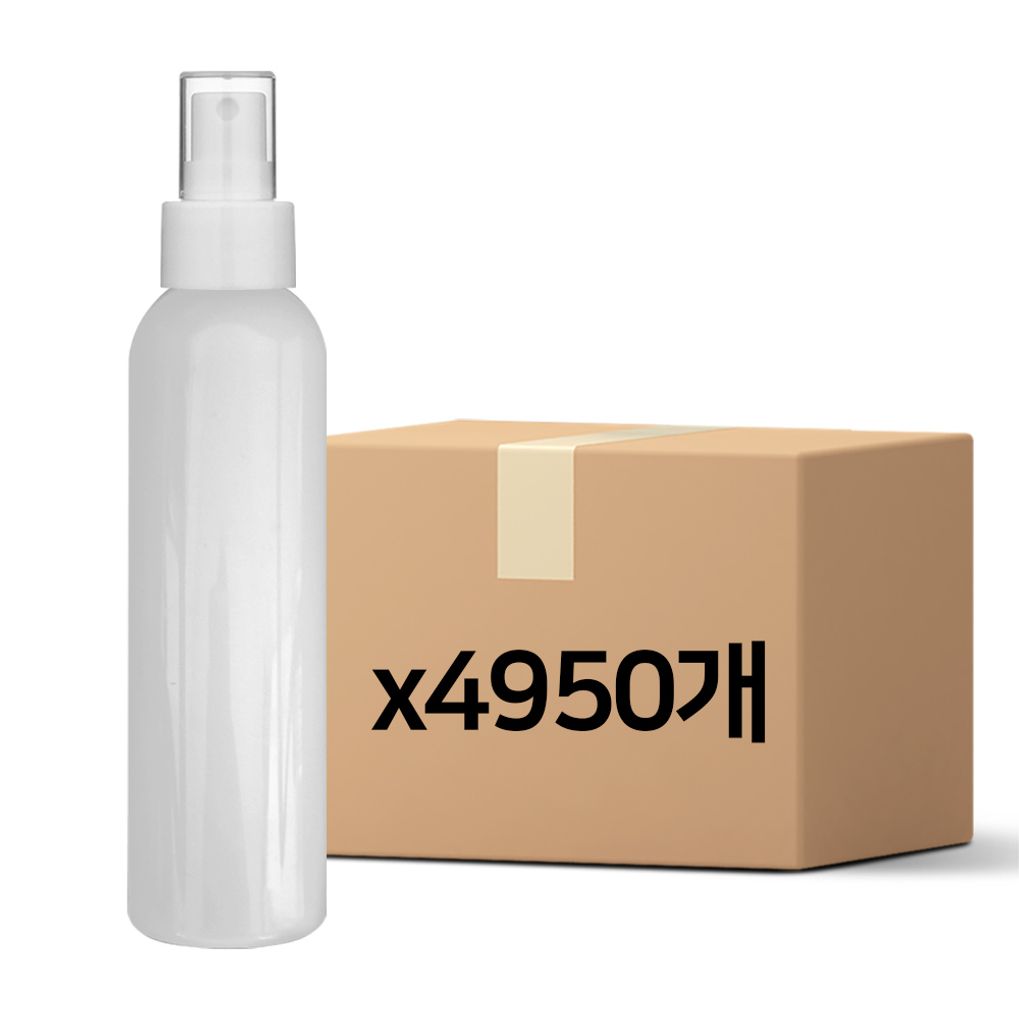 200ml 공병+스프레이x4950개 분무기 미스트 백색용기 다용도 리필