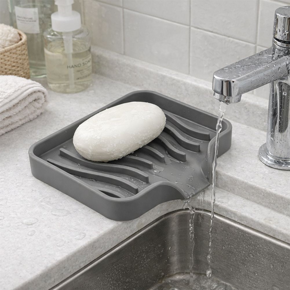 소프트 실리콘 비누받침 미끄럼방지 물빠짐 구조