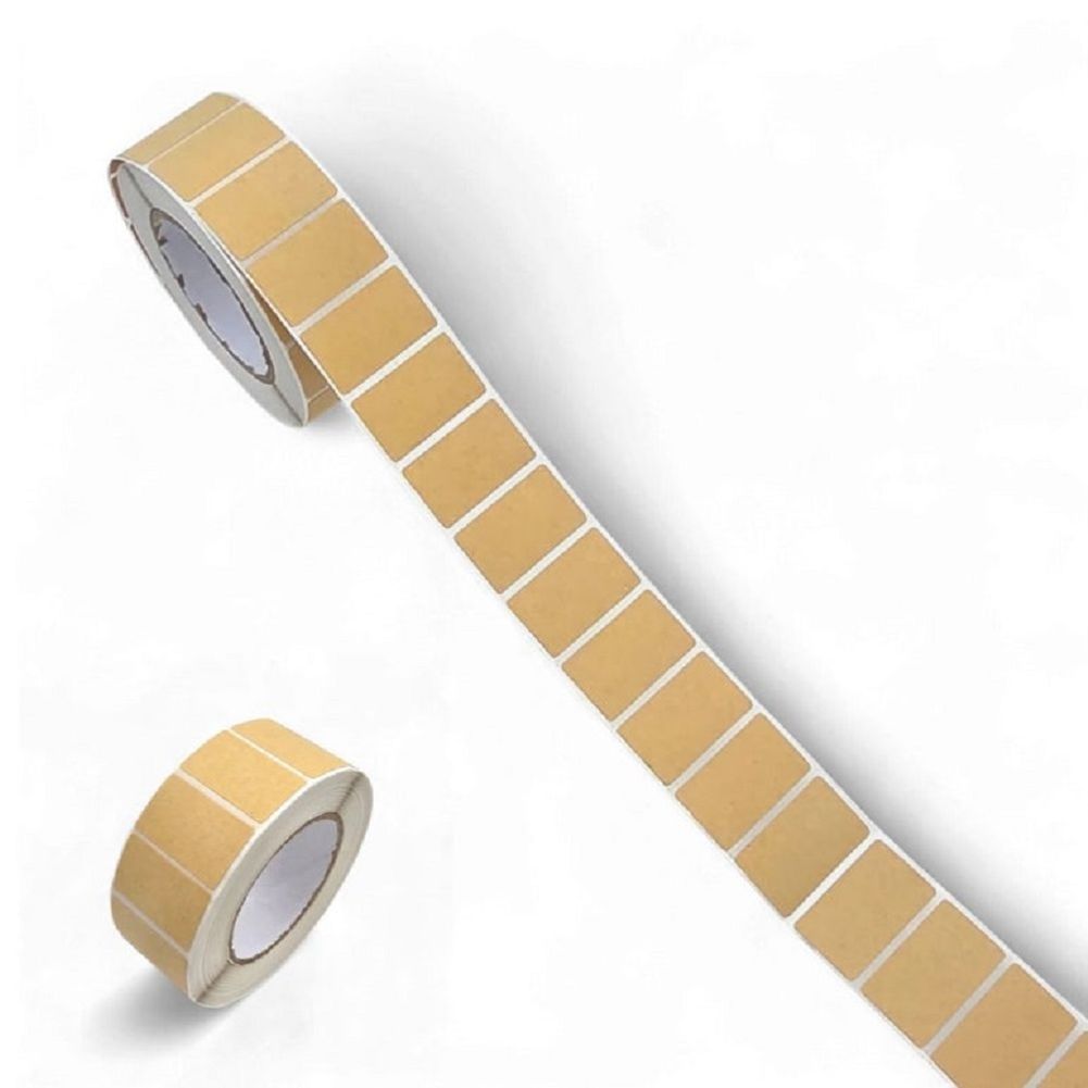 크라프트 사각 라벨 스티커 롤형 500매 1롤 2.5cmx1.5cm