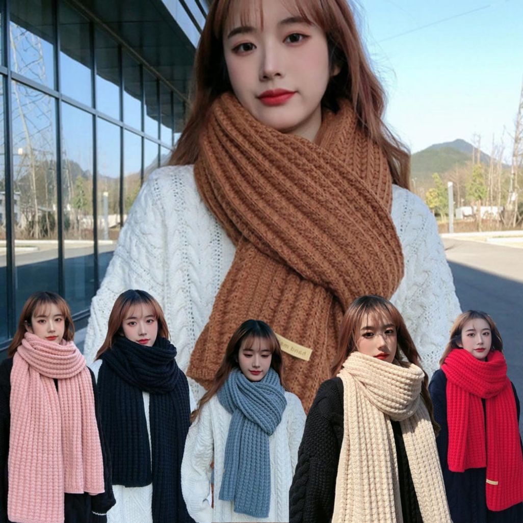 눈꽃무늬짜임 포근하고 러블리한 겨울목도리 머플러