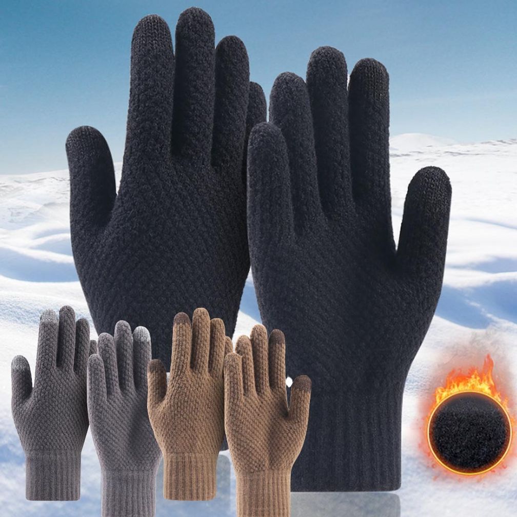 겨울 스마트터치 독특한 와플짜임 남성 기모 방한장갑