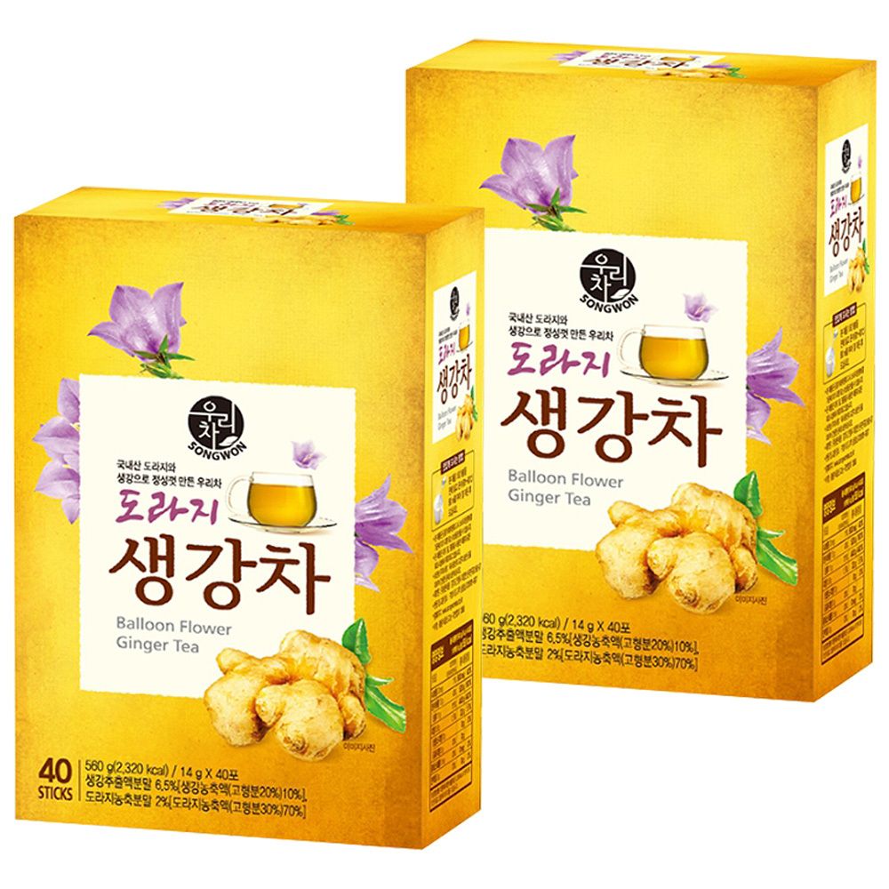 송원 우리차 도라지 생강차 80T (40Tx2개)