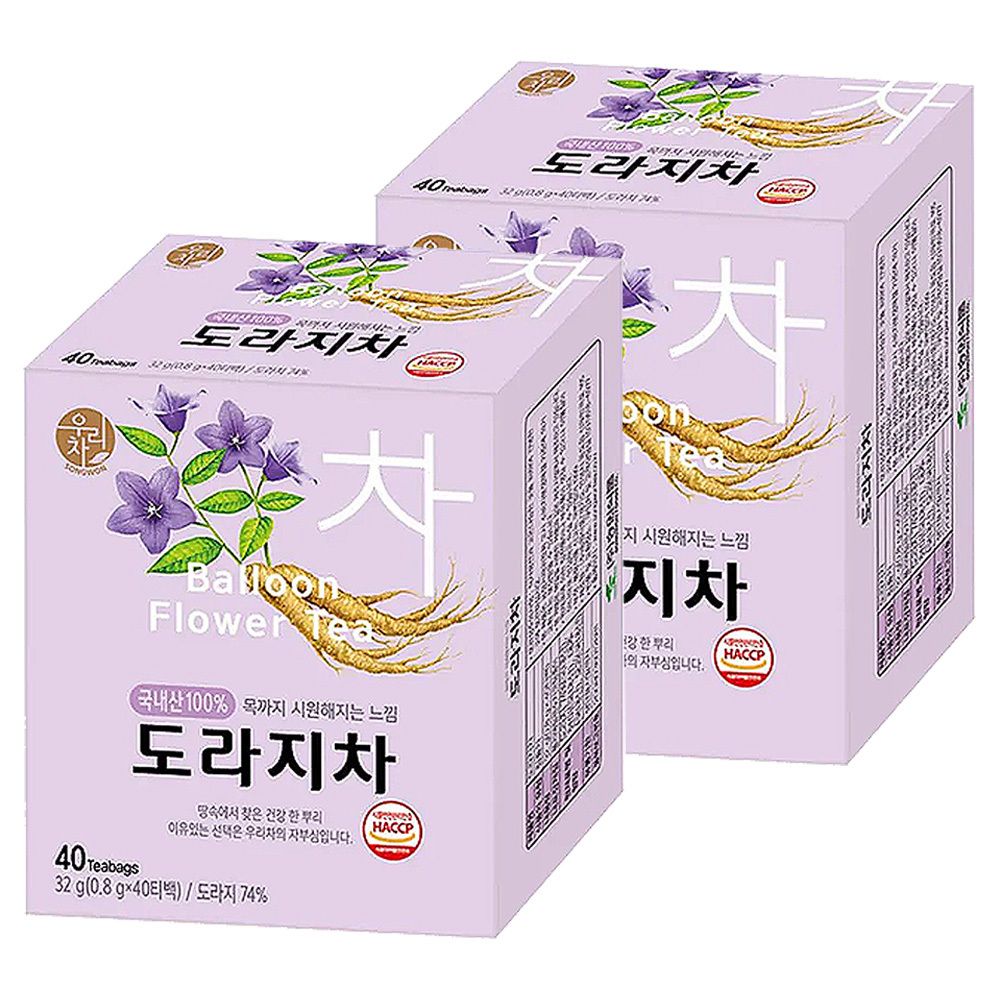 송원 우리차 도라지차 80T (40Tx2개)