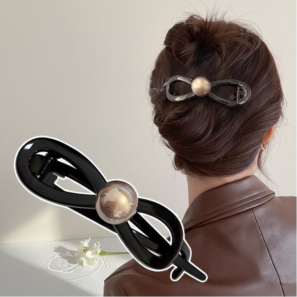 진주 클립형 고급 헤어 머리핀