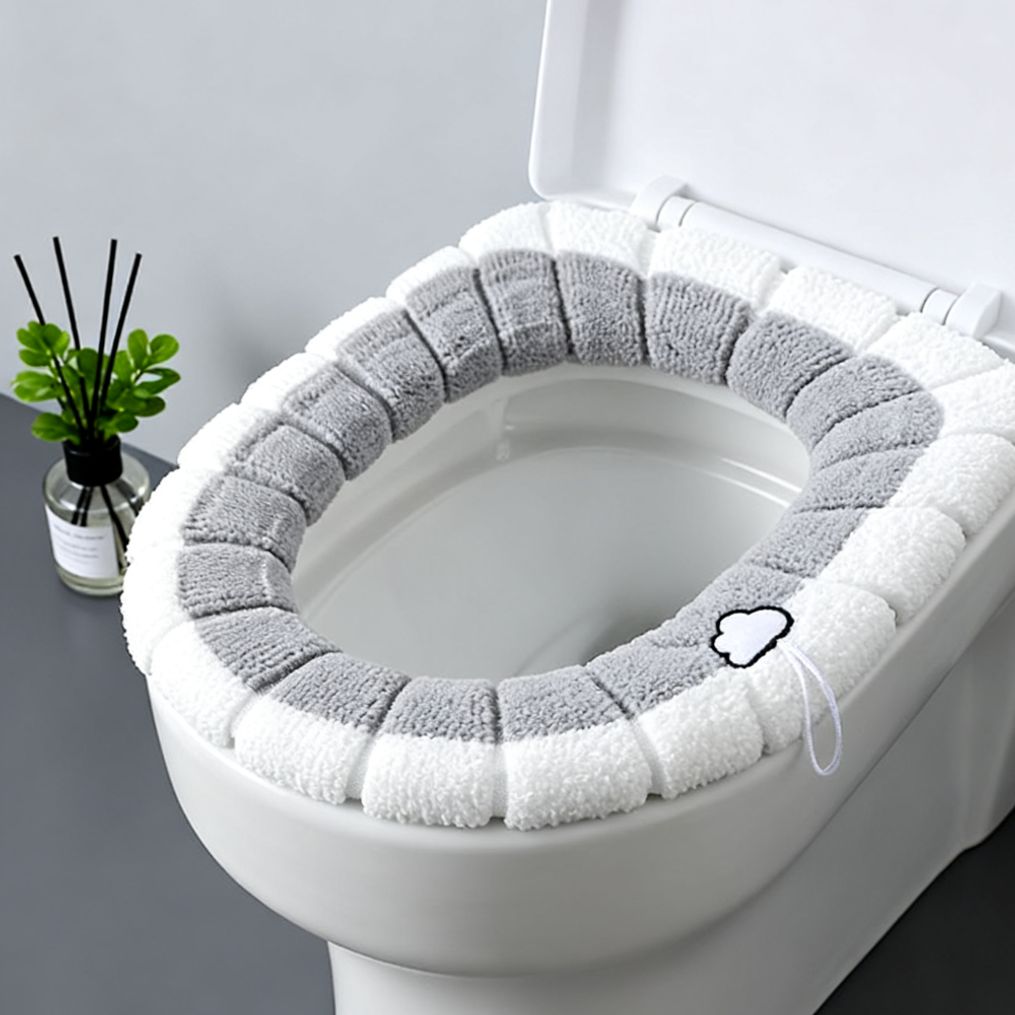 두꺼운 구름 손잡이 변기 커버 욕실 공간 청결 유지