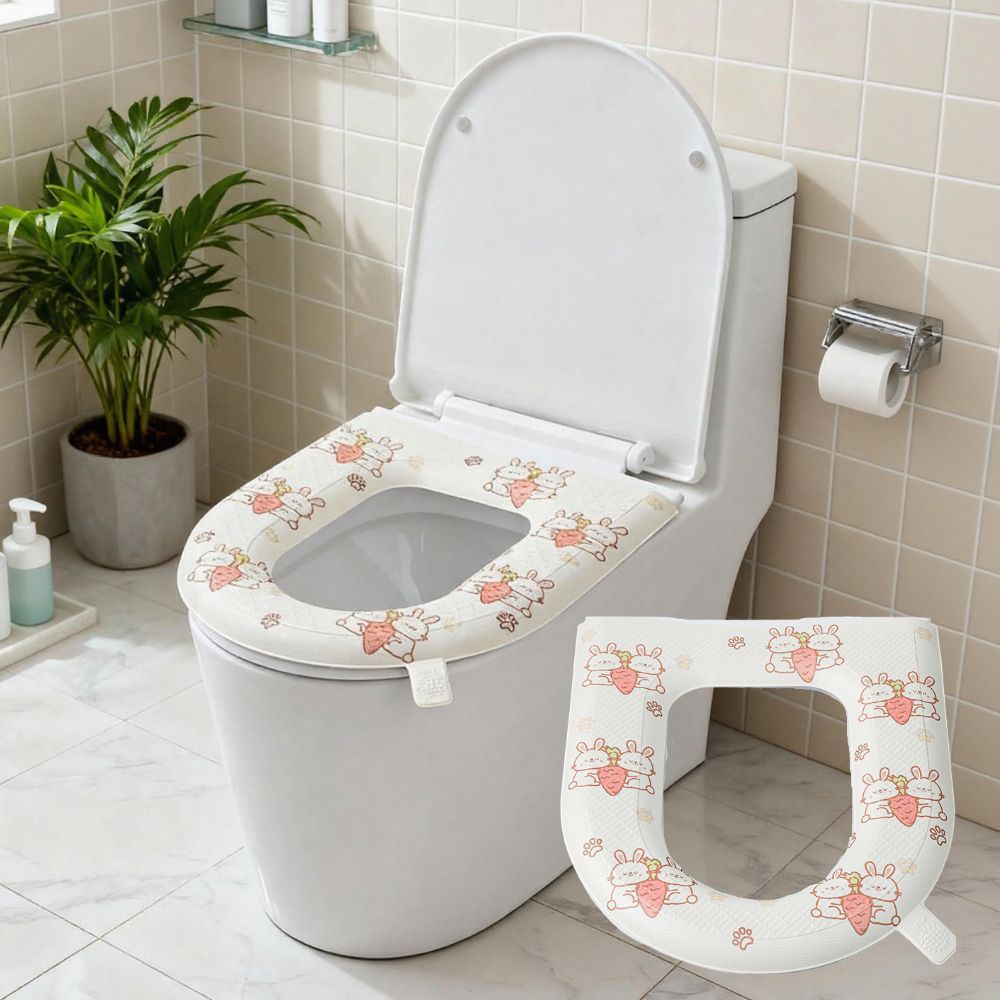 두꺼운 고급 토끼 변기 커버 욕실 공간 청결 유지