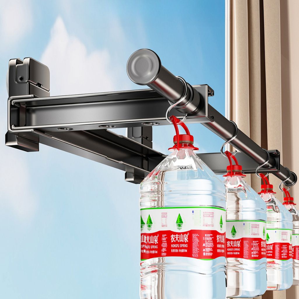 벽부착형 흡착 빨래 건조대 빨판식 건조대 공간 활용