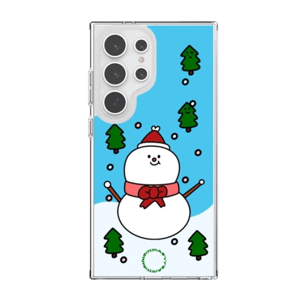 핸드폰케이스 데코레이트 스노우맨 범퍼보호