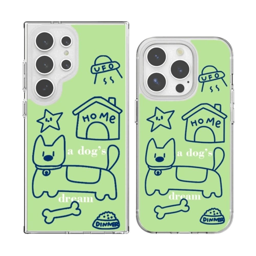 핸드폰보호 아이폰 케이스 퍼피 드림그린