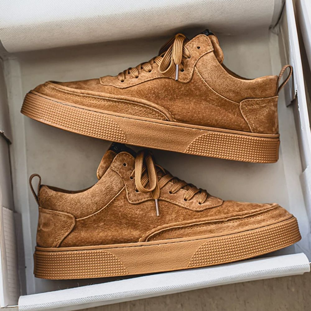 검솔 빈티지 남성 스웨이드 스니커즈