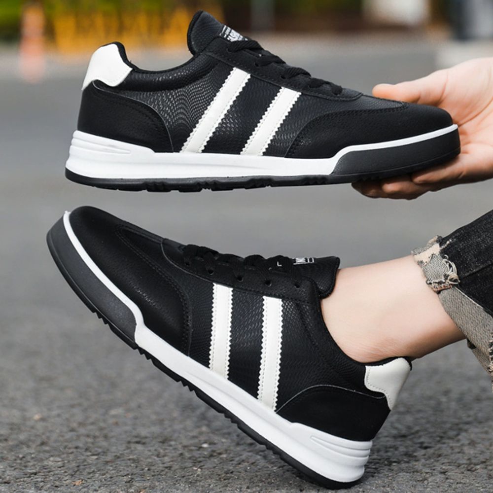 레더 캐주얼 로우탑 남성 단화 스니커즈