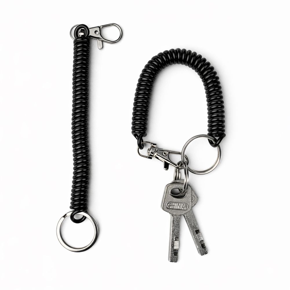 스프링 분실방지 키링 블랙 가방 차키 고리 자동차 열쇠고리