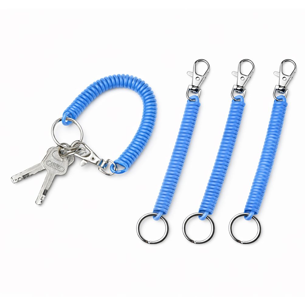 스프링 분실방지 키링 블루 가방 차키 고리 자동차 열쇠고리