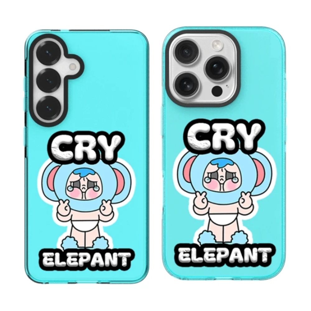 핸드폰 보호 깔끔심플 크라이 엘레펀트 젤리 범퍼 케이스