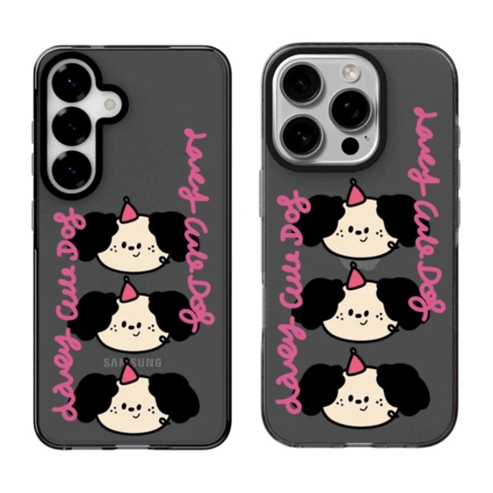 핸드폰 보호 심플깔끔 콘햇 도그 젤리 범퍼 케이스