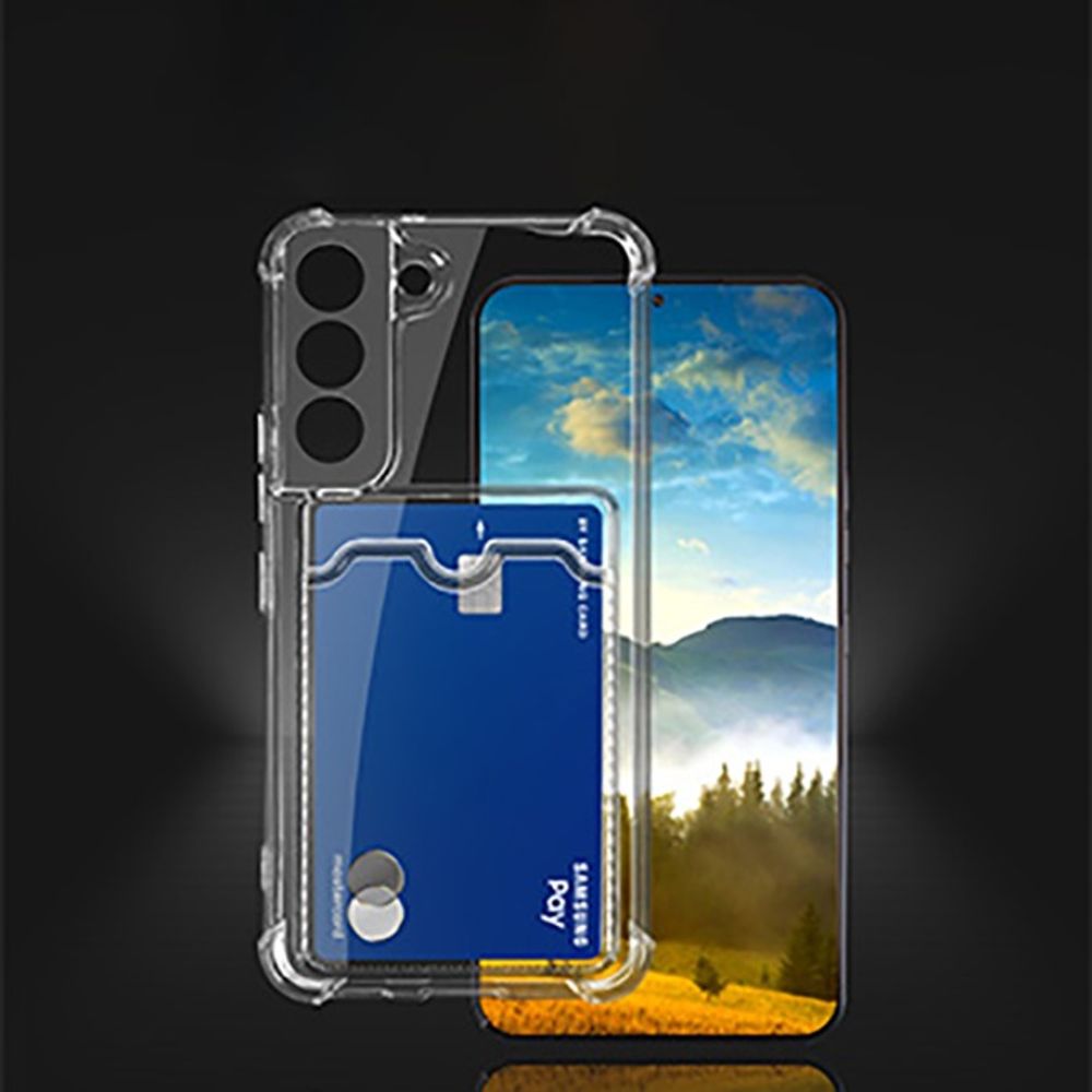 핸드폰 보호 심플깔끔 렌즈 카드 젤리 케이스