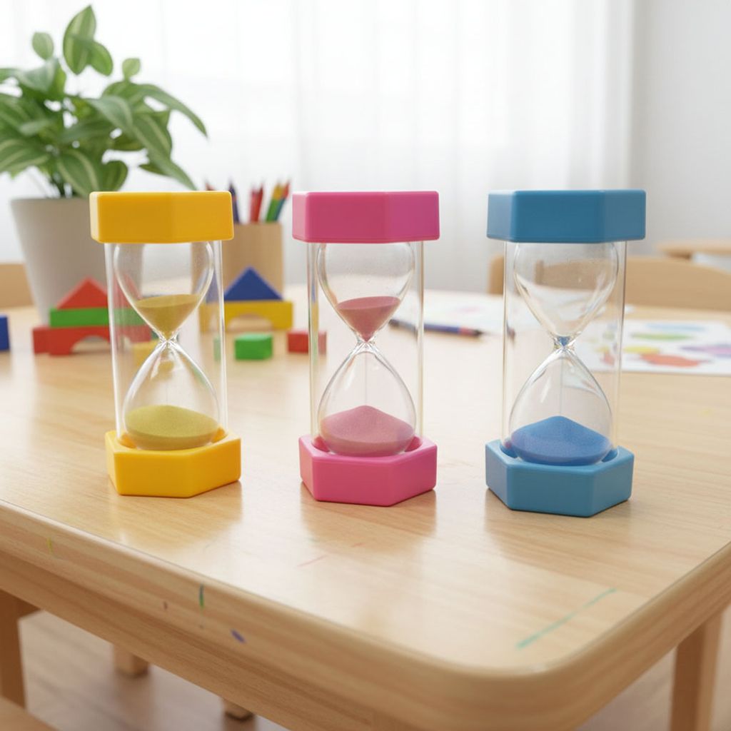 이중구조 안전 10분 모래시계 어린이집 찜질방 명상 타이머 핑크