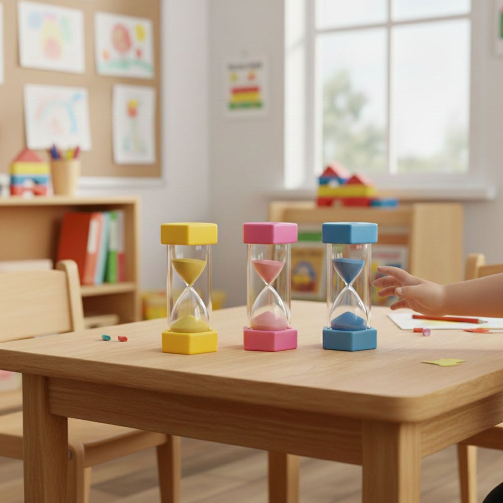 이중구조 안전 10분 모래시계 어린이집 찜질방 명상 타이머 블루