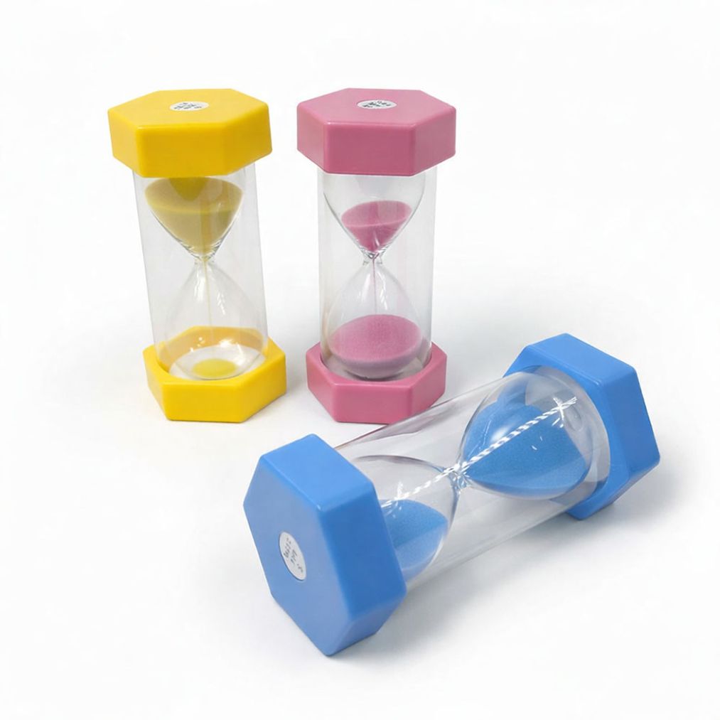 이중구조 안전 3분 모래시계 어린이집 찜질방 명상 타이머 블루