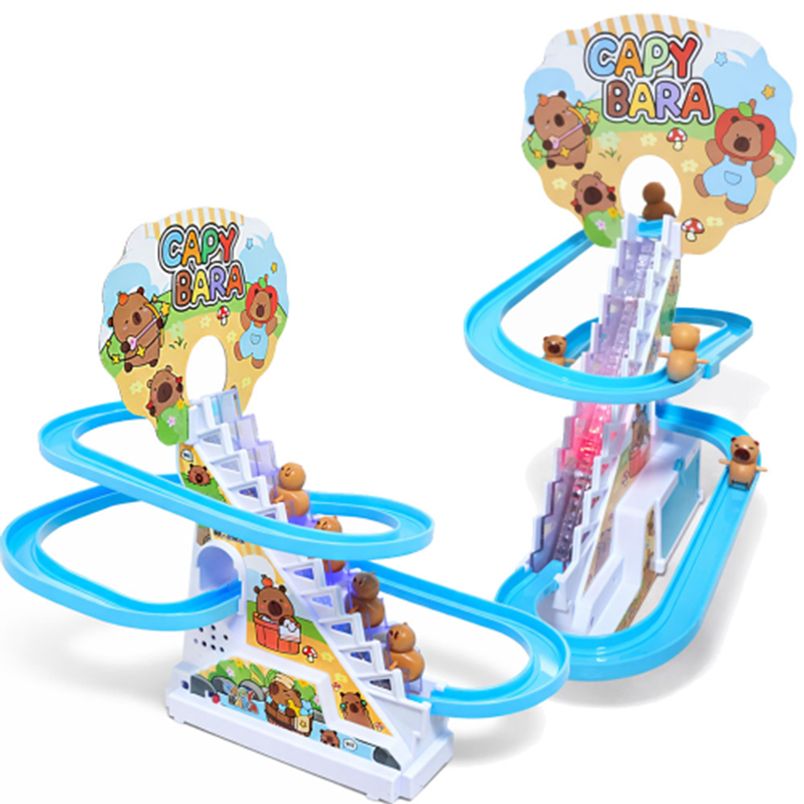 카피바라 미끄럼틀 어린이 장난감 레일블록 집중력놀이