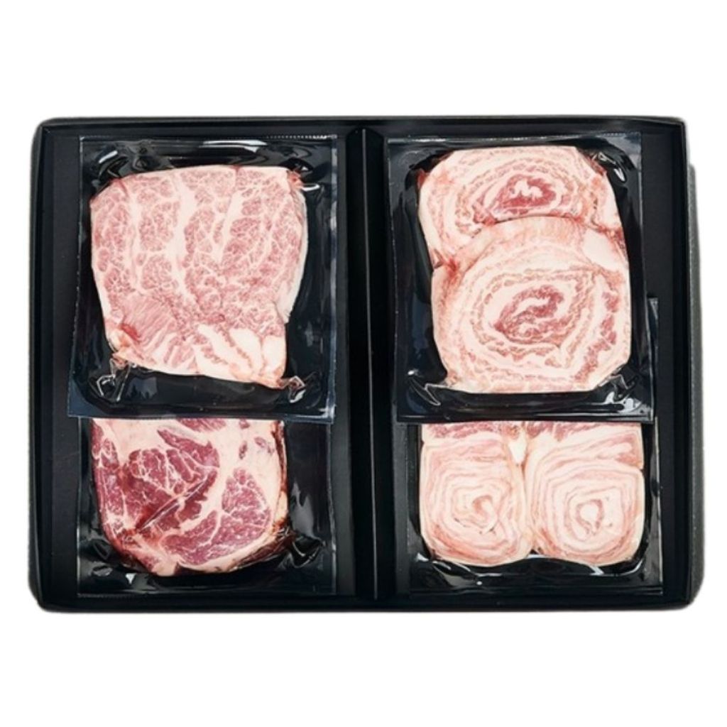 이베리코 돼지고기 선물세트 800g 눈꽃살 목살 항정살