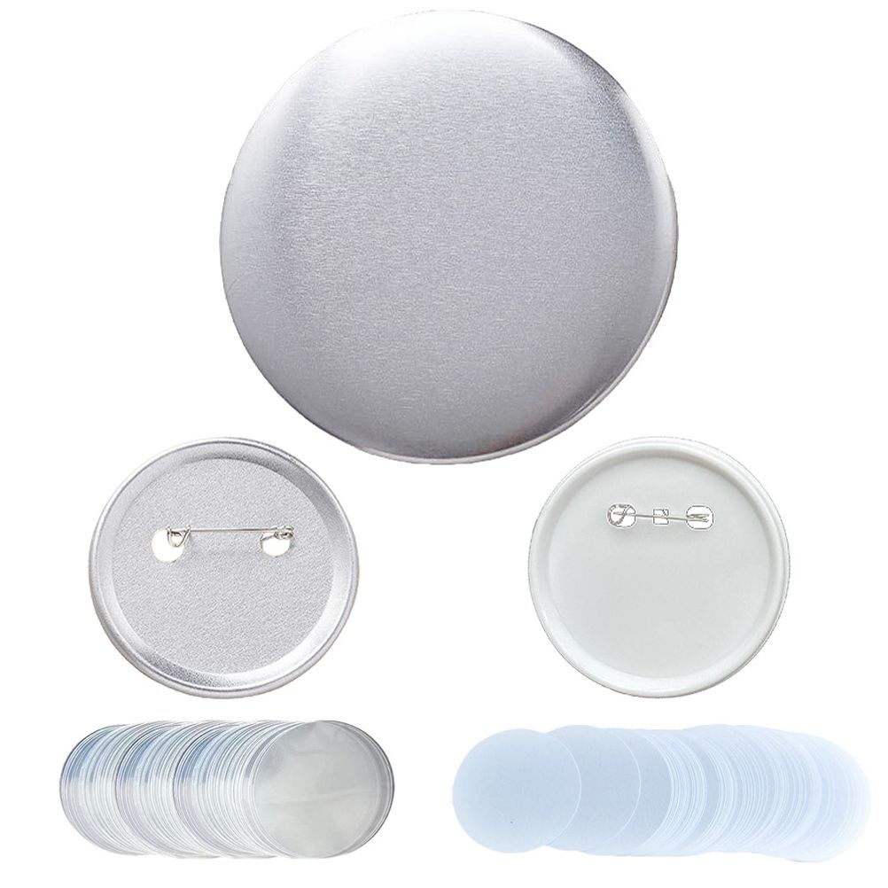 핀버튼+필름+종이 세트 58mm (100세트) 메탈 핀뱃지 캔뱃지 뱃지 만들기 재료