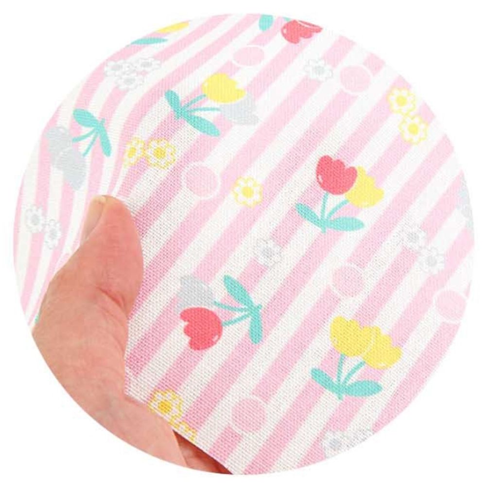 면 원단 튤립 140cm(고정폭) X 90cm 핑크