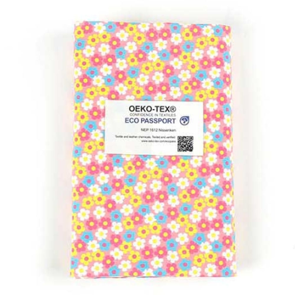 면 원단 플라워 140cm(고정폭) X 90cm 핑크