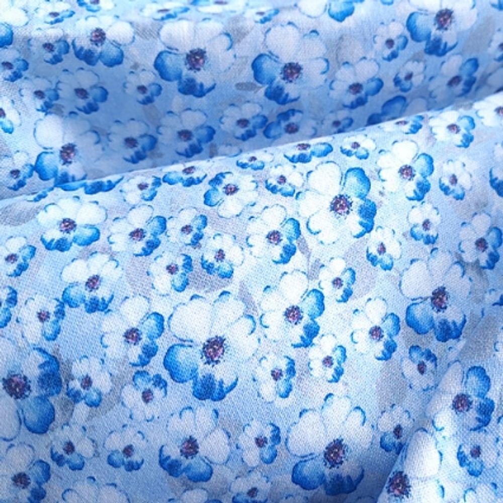 면 원단 미니 플라워 110cm(고정폭)x 90cm(길이)