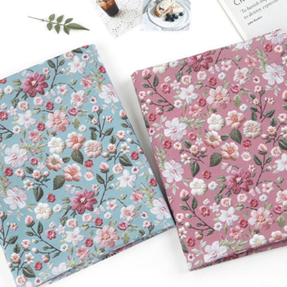 면 원단 플라워 106cm(고정폭) X 90cm 2종