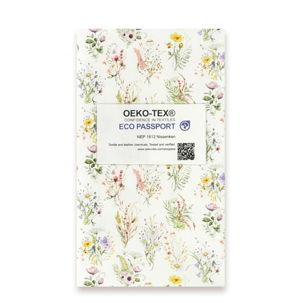 면 원단 은은한 꽃 106cm(고정폭) X 90cm