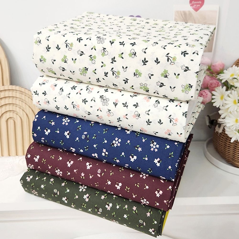 면 원단 잔잔한 플라워 160X90 5종