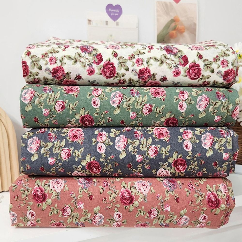 면 원단 20수 장미 160X90 4종