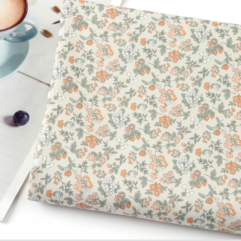 면 원단 들꽃 106cm(고정폭) X 90cm