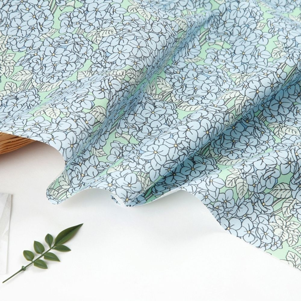 면 원단 블루 106cm(고정폭) X 90cm