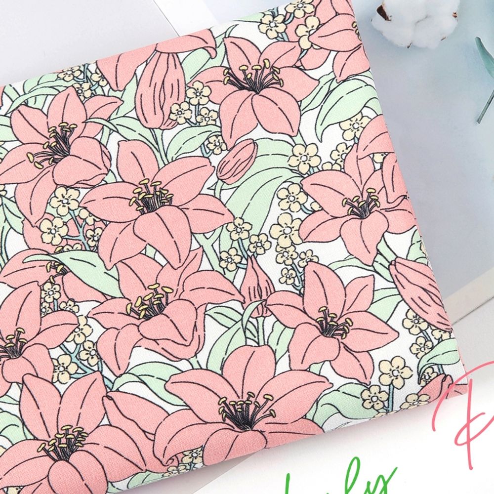 면 원단 핑크 106cm(고정폭) X 90cm