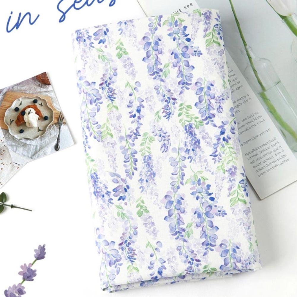 면 원단 라벤더 106cm(고정폭) X 90cm